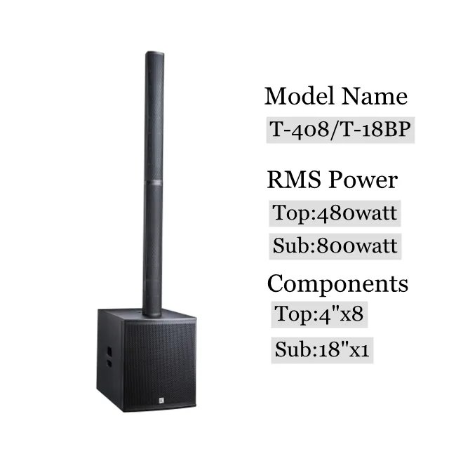 Sound equipment + horn line array +active column system