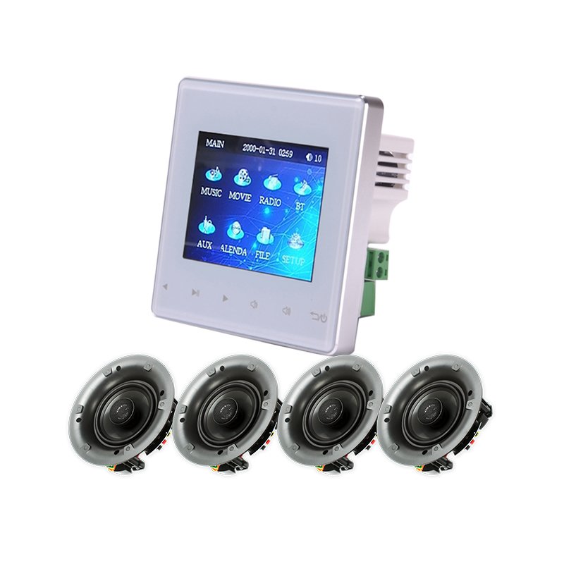 7 inch background music host Wifi Blue-tooth In Wall Amplifier With 8 Stereo sound amplifier smart home audio system for home