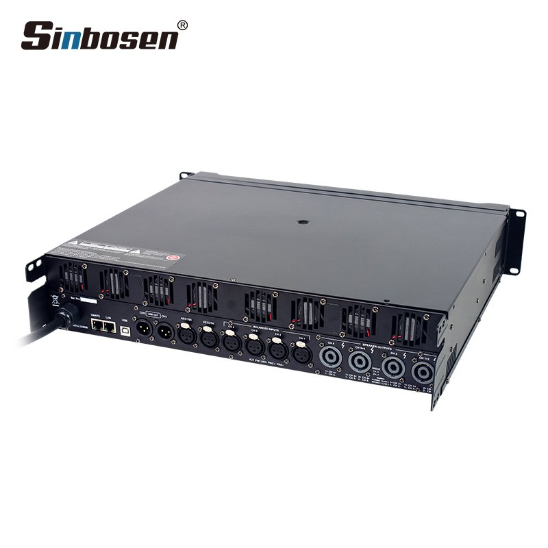 DSP 2U 1350w 4 channel dsp audio sound equipment amplifiers for speaker
