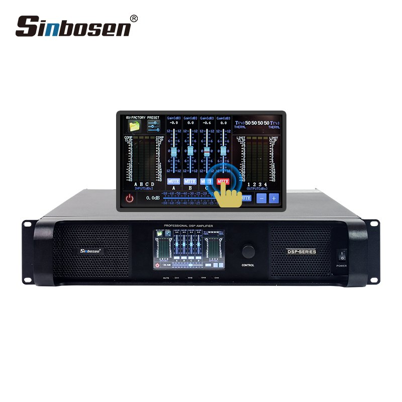 DSP 2U 1350w 4 channel dsp audio sound equipment amplifiers for speaker