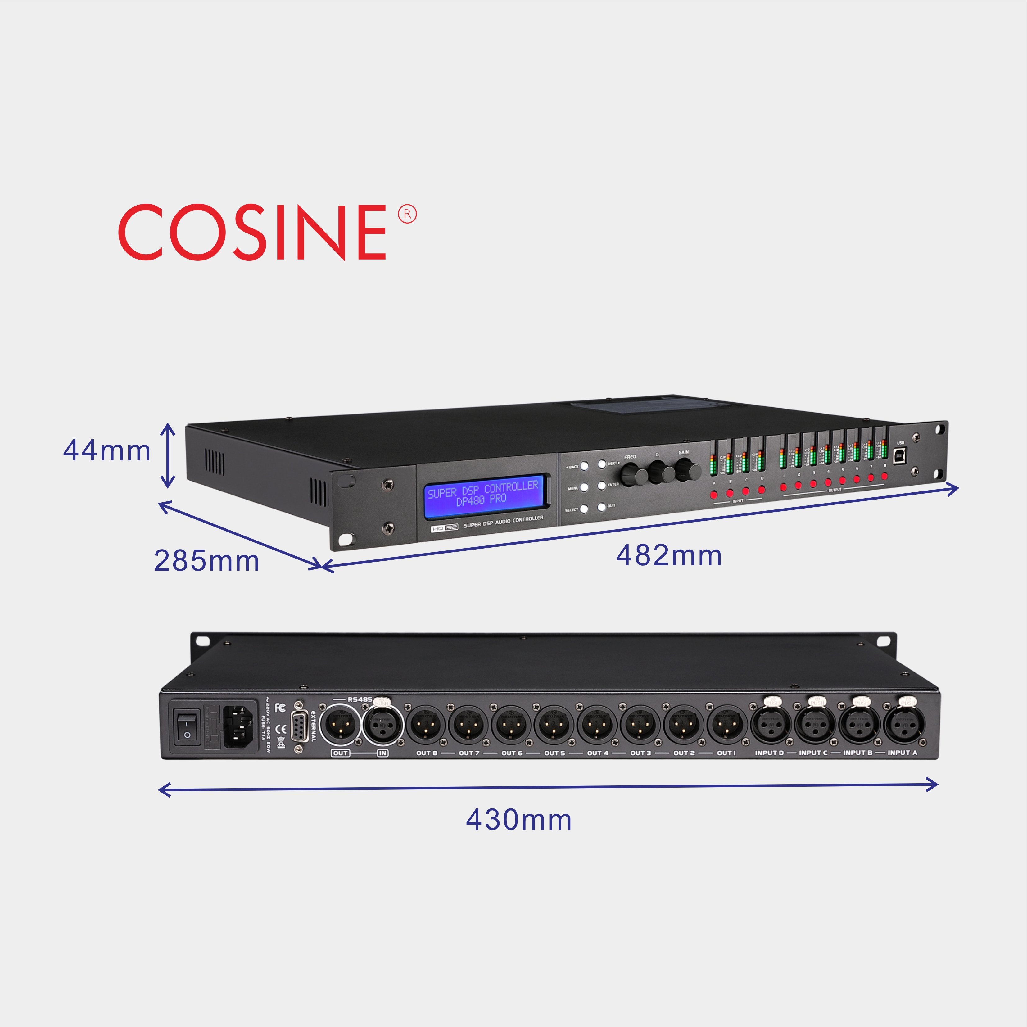 Wholesale 4 Input 8 Outputs Dsp Digital Audio Processor For Professional Stage Sound Equipment