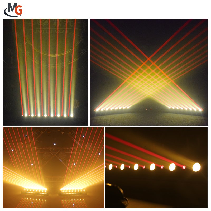 500MW 8 Eyes Moving Head Beam + 8pcs Moving Head Red Laser Bar Light Laser Stage Projector High Quality Laser Show Light