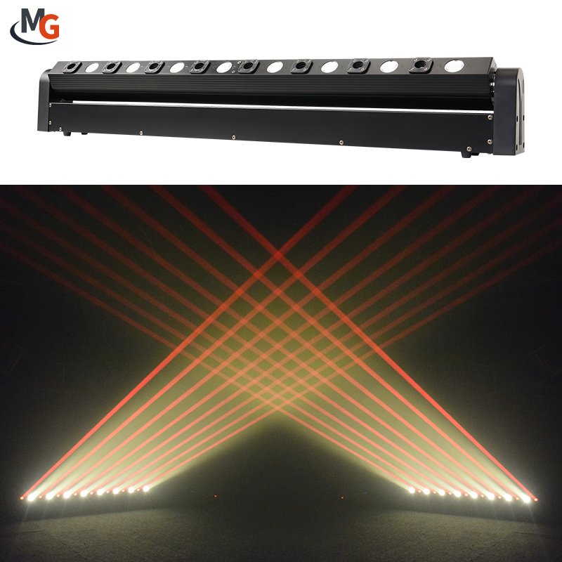 500MW 8 Eyes Moving Head Beam + 8pcs Moving Head Red Laser Bar Light Laser Stage Projector High Quality Laser Show Light