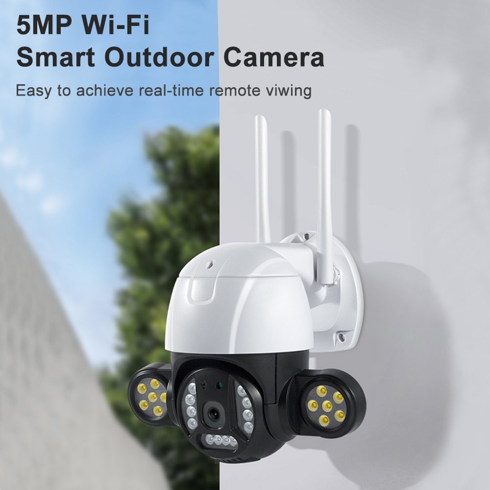 Wireless HD 5mp Cctv Ip Camera Wifi Security Camera Outdoor Wifi Tuya Ptz Camera