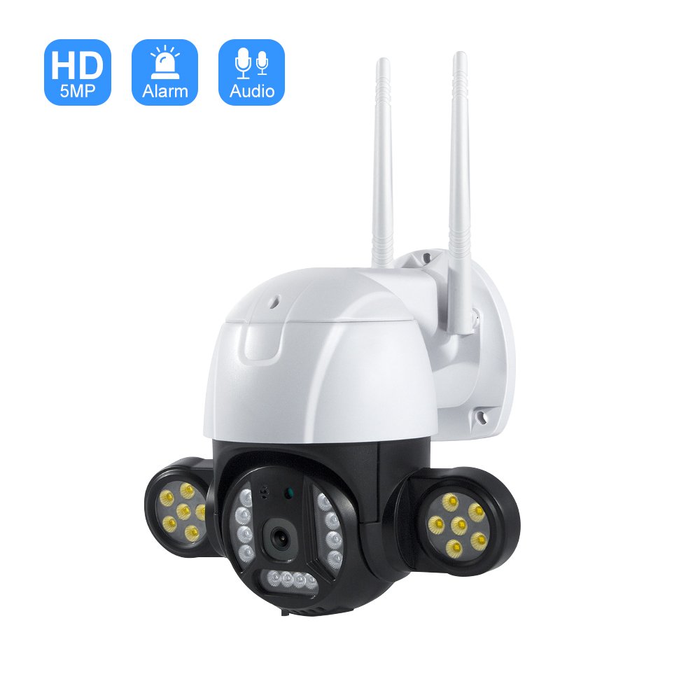 Wireless HD 5mp Cctv Ip Camera Wifi Security Camera Outdoor Wifi Tuya Ptz Camera