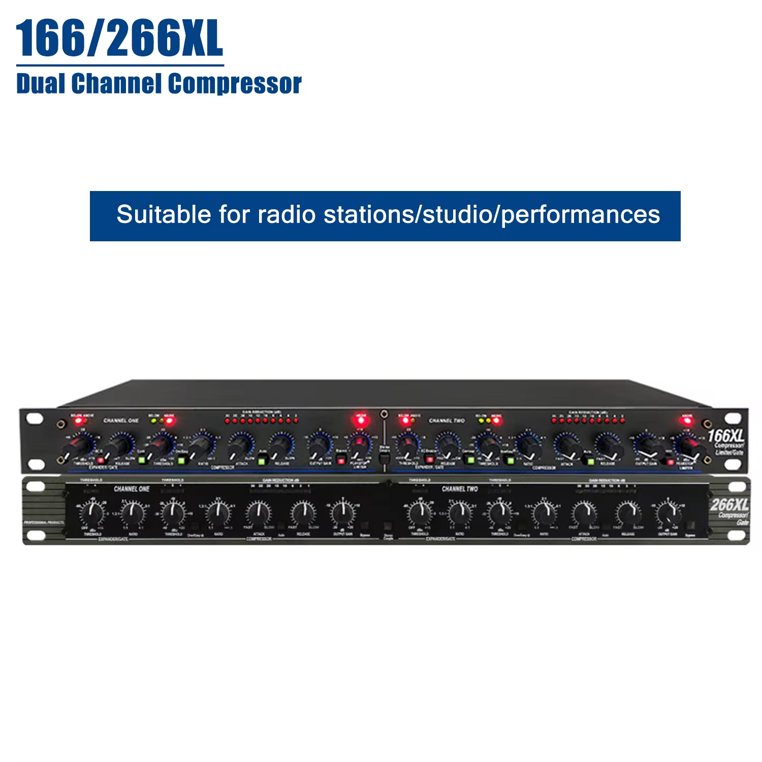 GAX-266XL/166XL sound systems equipment dj audio Professional precision maximizer dual channel compressor
