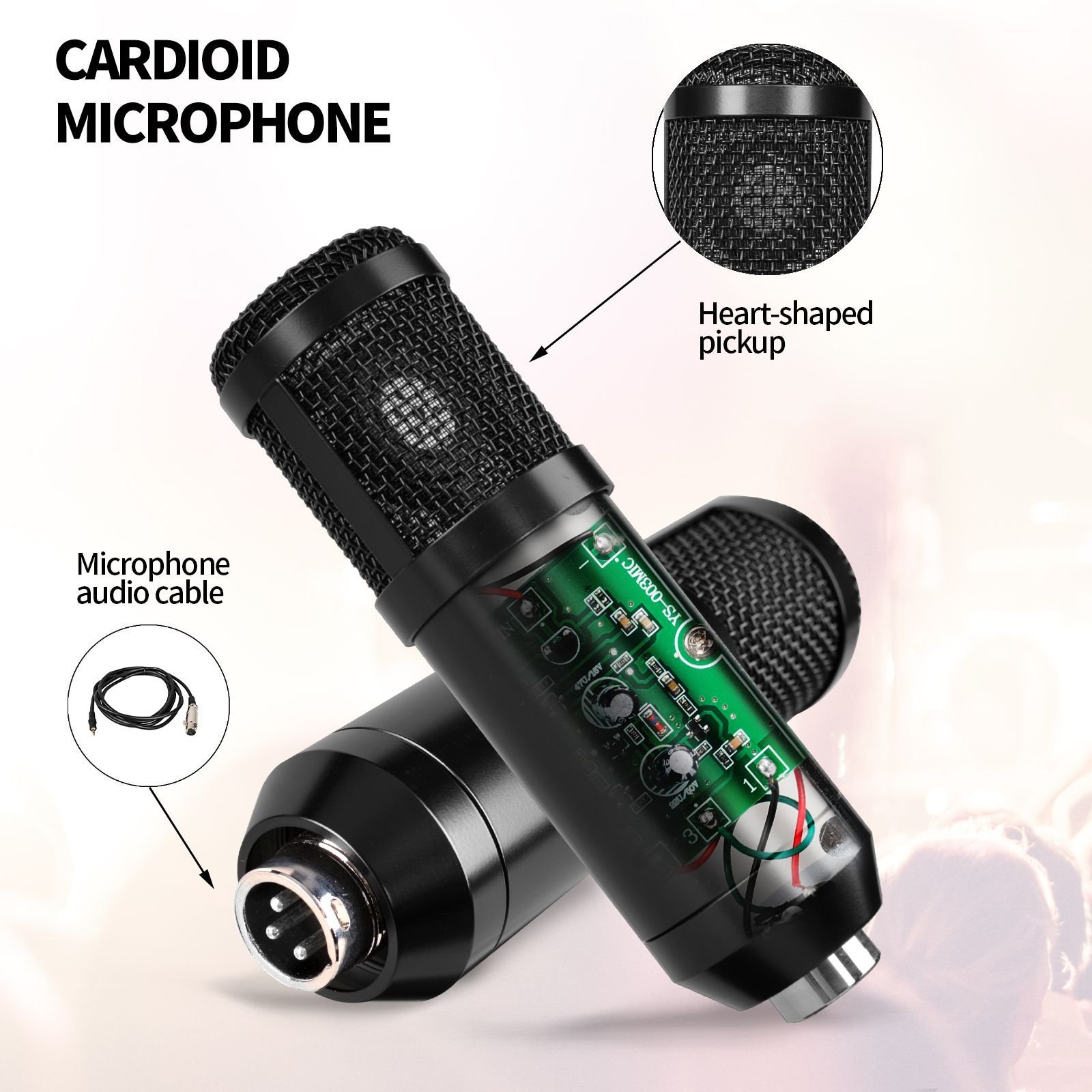 BM 800 Professional PC V8S Sound Card Set BM800 Mic Studio Condenser Microphone for Karaoke Podcast Recording Live Streaming