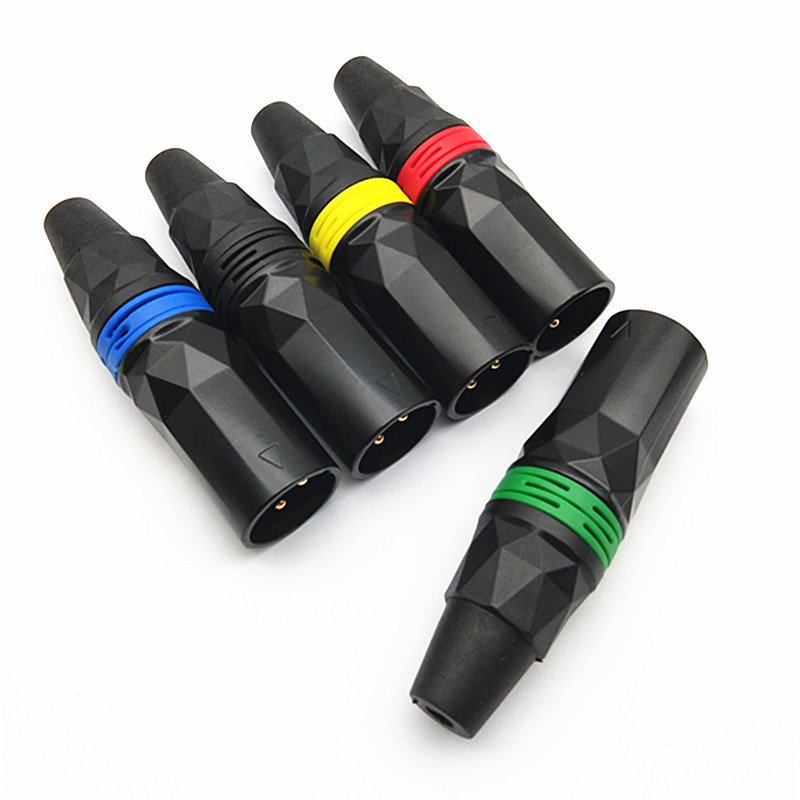 Diamond Style Male & Female 3-Pin XLR Connector Plug for Audio Video Equipment
