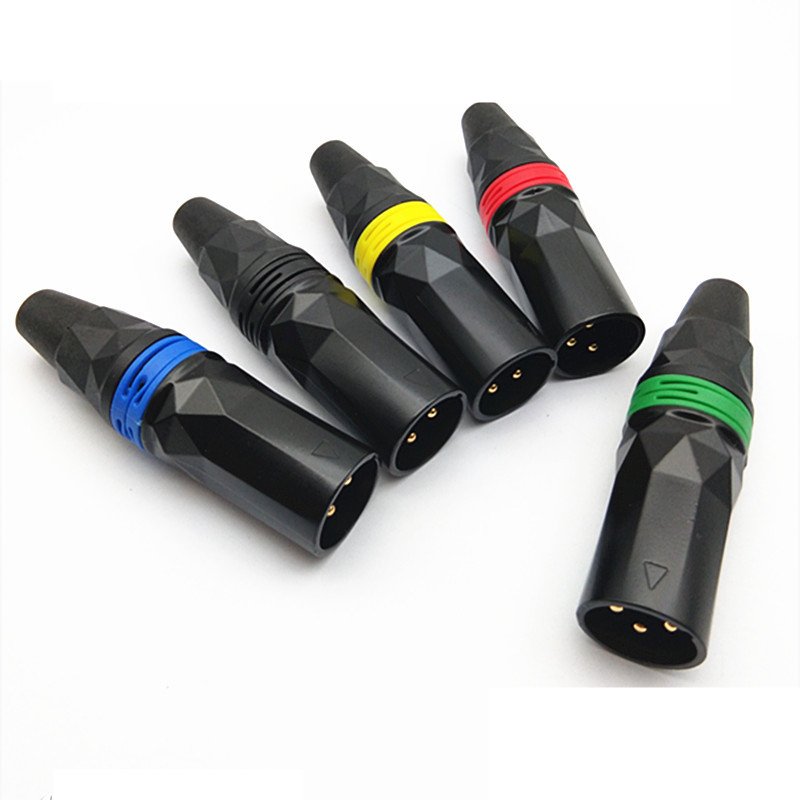 Diamond Style Male & Female 3-Pin XLR Connector Plug for Audio Video Equipment