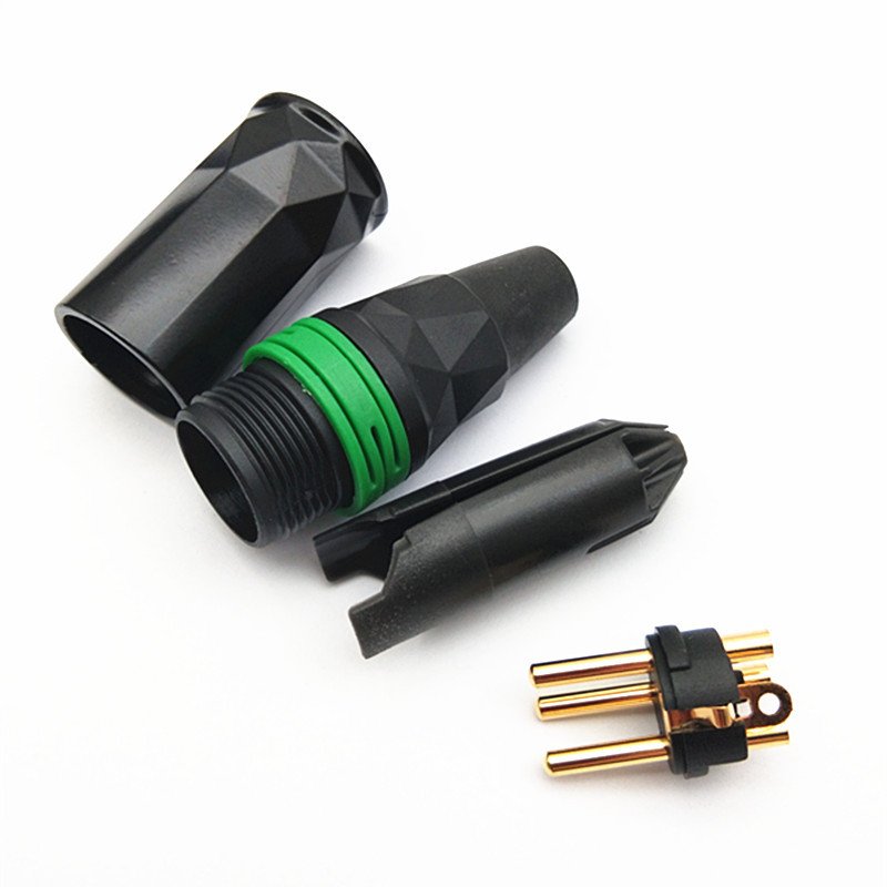 Diamond Style Male & Female 3-Pin XLR Connector Plug for Audio Video Equipment