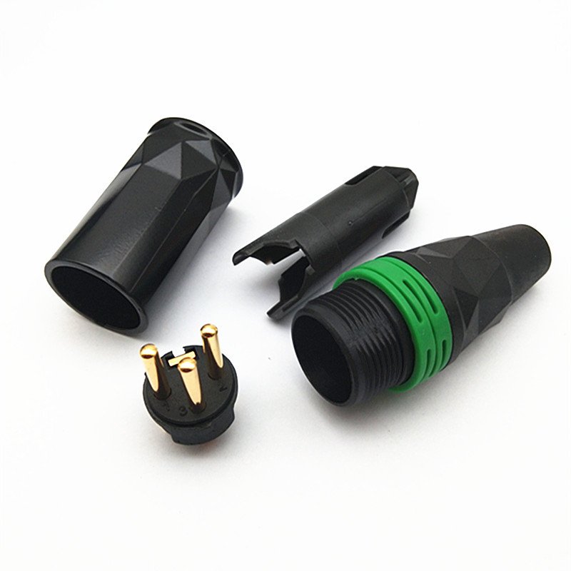 Diamond Style Male & Female 3-Pin XLR Connector Plug for Audio Video Equipment