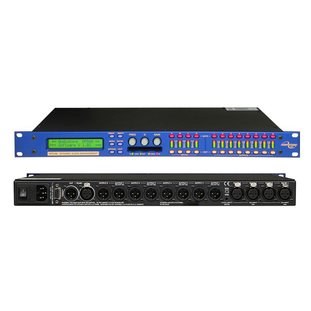 DP446 DP448 DP548 4 in 8 out professionalThree-stage dynamic equilibrium audio processor for stage sound equipment system