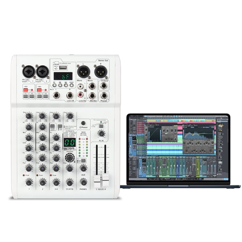 New Type Professional Digital Mixer PRMX6 6 channels Sound System mixer