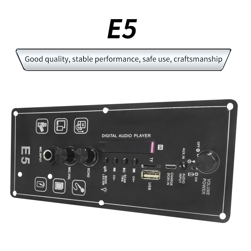 Hot Selling DC 5V 10W*1MIC Input Amplifier Board With ECHO Audio Built-in Bluetooth Amplifiers For Portable Speaker