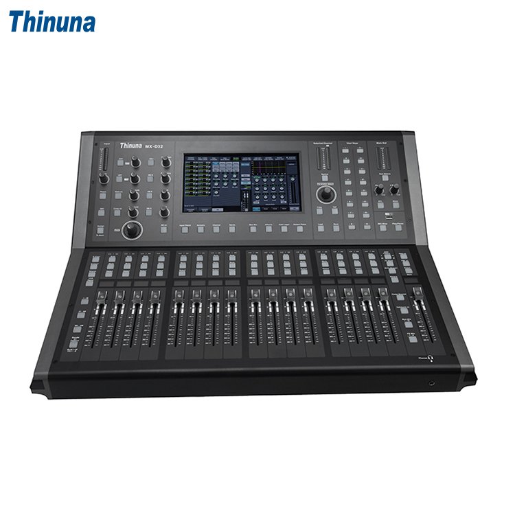 Thinuna MX-D32 Professional Digital Music Mixer 32 Channels Digital Audio Mixer Mixing Console for Dance Halls PA System