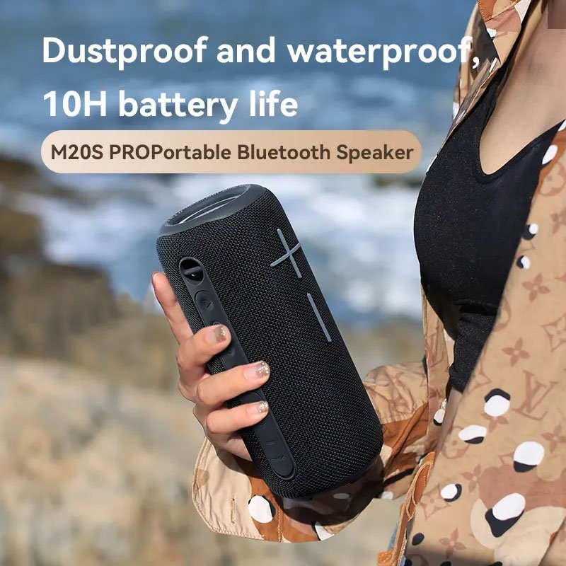 Sanag M20S Waterproof TWS RGB Light BT Music Gaming Mini Portable Outdoor Wireless Bluetooth Speaker