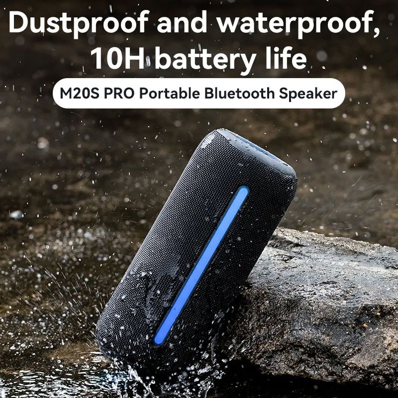 Sanag M20S Waterproof TWS RGB Light BT Music Gaming Mini Portable Outdoor Wireless Bluetooth Speaker