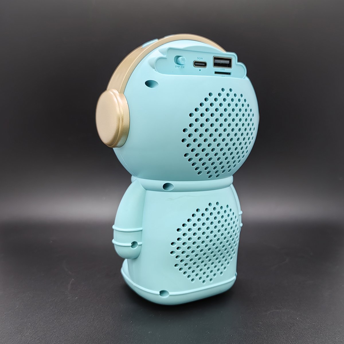 X808 Wireless Blue-tooth Cute Astronaut Mini Speaker Active TWS Stereo Bass LED Light BT Music Box Toy Gift Speaker for Children