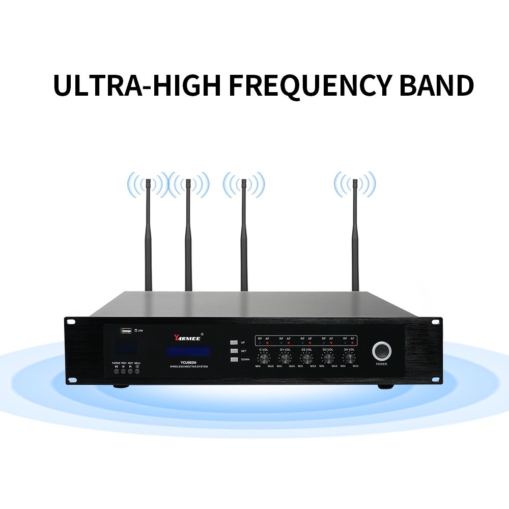 YARMEE Professional Conference Microphone System Equipment Meeting UHF Digital Wireless Video Conference System