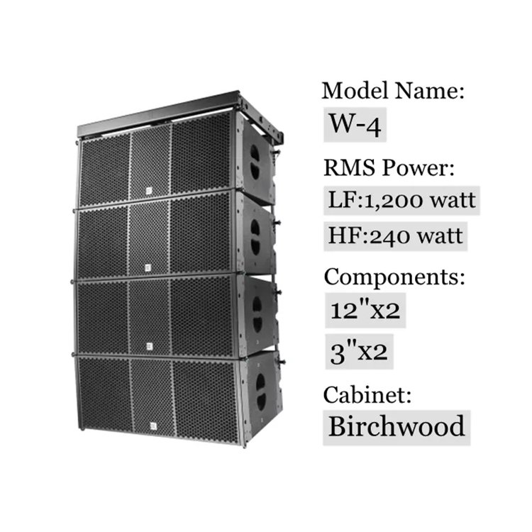 Professional dual 12" powered line array sound equipment/sound system