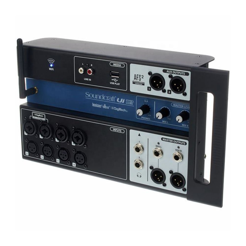 Soundcraft Ui12 12-Channel Remote-Controlled Digital Mixer With Integrated Stagebox & DSP Stage Audio Sound Equipment