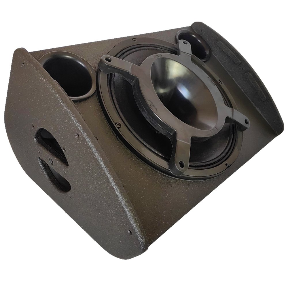 15\" Two-Way Multi-Angle Bi-Amp Indoor Stage Sound Coaxial Neodymium Floor Monitor Wooden Speaker