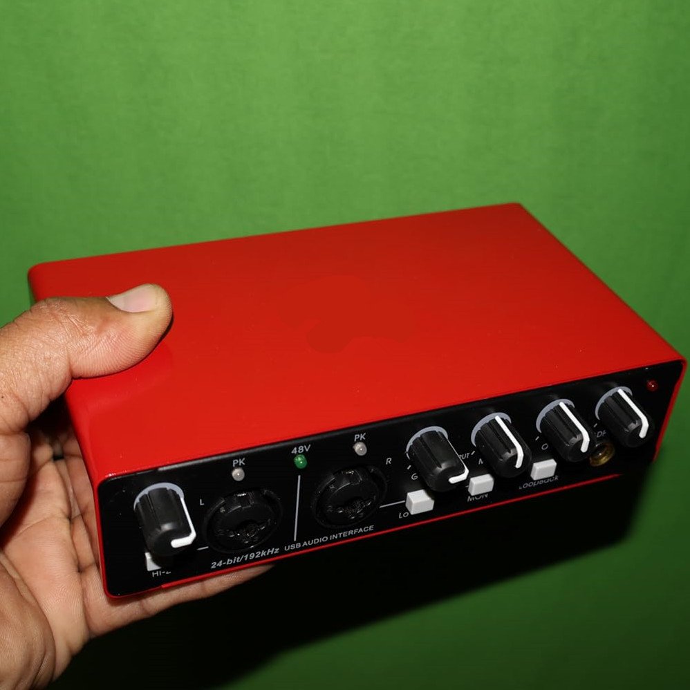 Factory Custom Recording Studio Soundcard Live Equipment Usb External Guitar for Mini Audio Interface Sound Card for Streaming