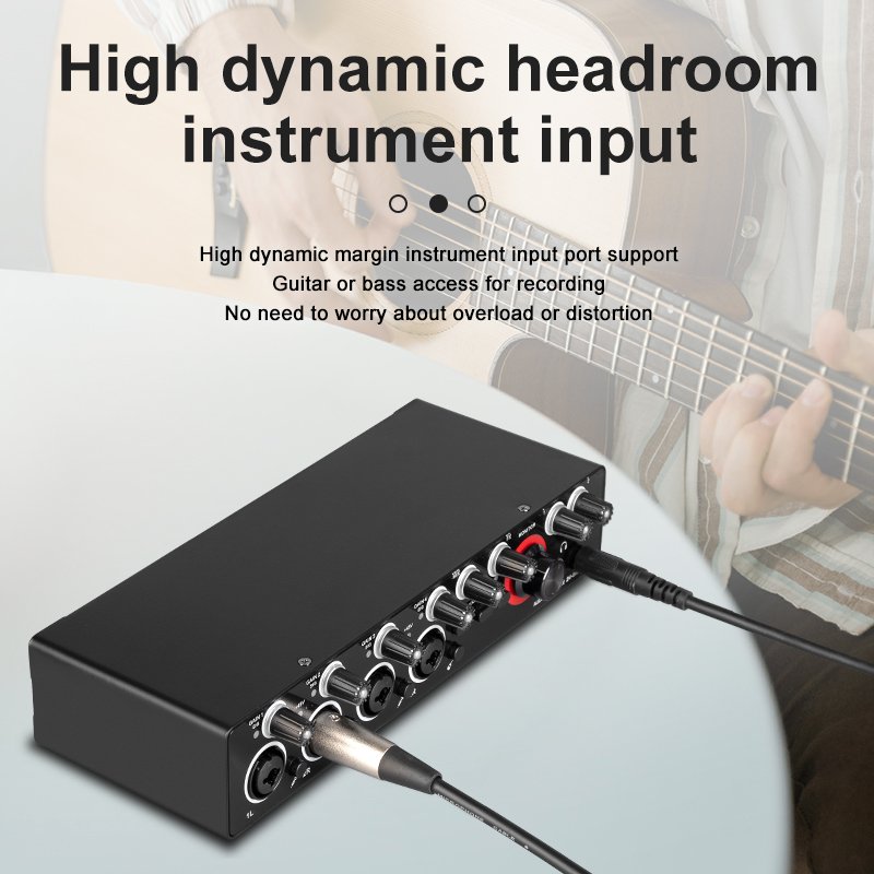 Zimhome ZS27U Profesional Carte Son 4 Channel Multitrack USB Recording Studio Sound Card Soundcard Audio Interface