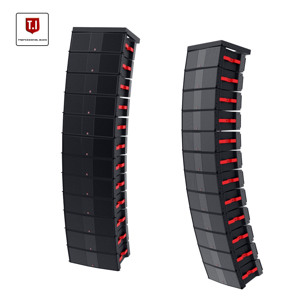 T.I Pro Audio MAX212 Dual 12 Inch Three-Way Line Array Outdoor Concert Sound System for Large Venue Amplifiers/Speakers