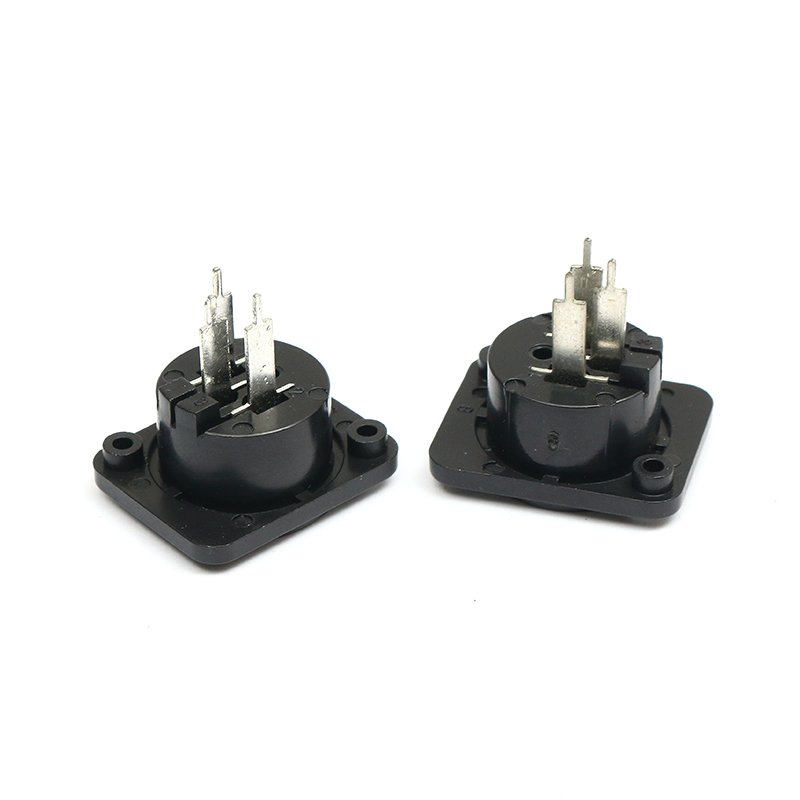 Free Sample OEM plastic 3-core cannon socket industrial panel socket audio amplifier microphone socket