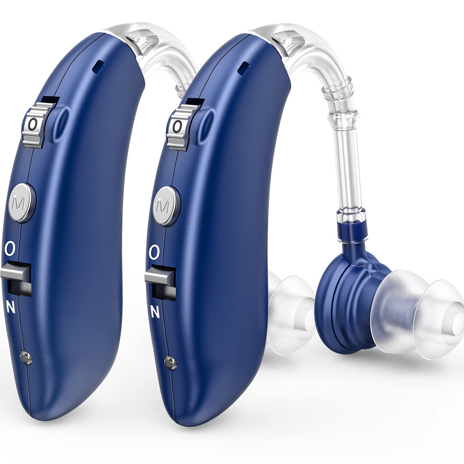 Bluetooth Wireless Rechargeable Hearing Aids 16-Channel Cic Type Adjustable Tone Ear Headphones Sound Amplifier Support Deafness