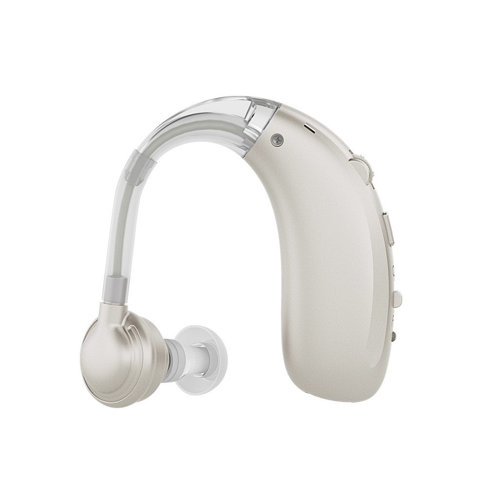 Bluetooth Wireless Rechargeable Hearing Aids 16-Channel Cic Type Adjustable Tone Ear Headphones Sound Amplifier Support Deafness