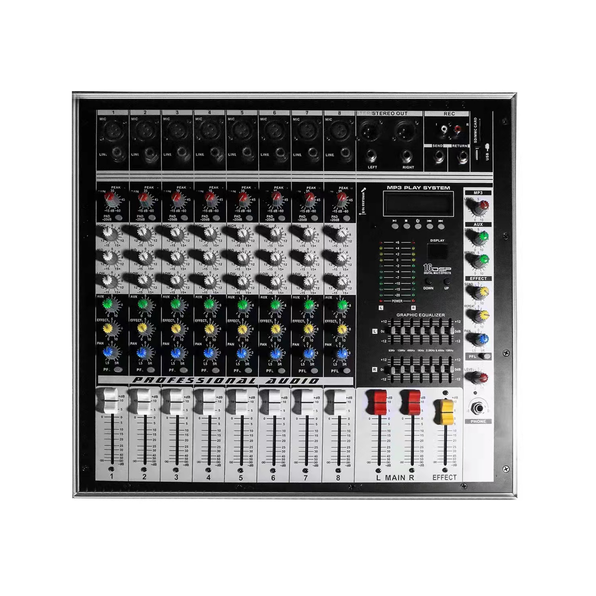 Professional AKS HKX-12 Digital routing mixing console Audio mixer Sound mixer Digital signal processor for audio