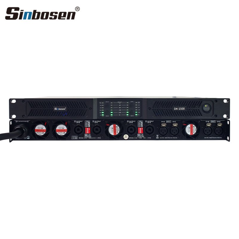 D4-1500 sound equipment amplificateur audio 2000 watt 4 channel power amplifier