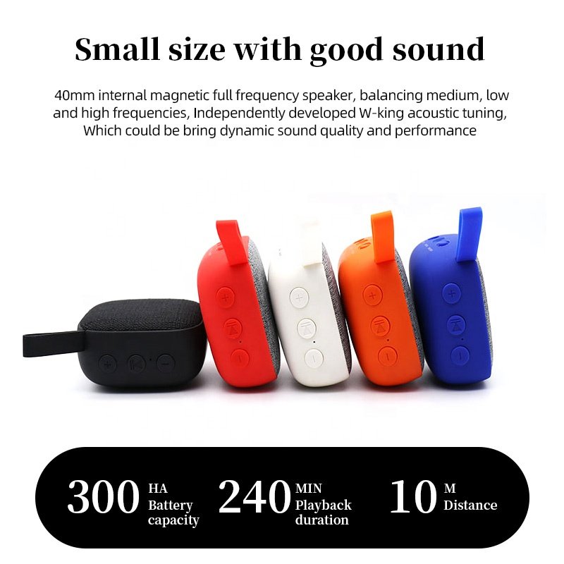 Hot Selling Factory Price Portable speaker High Sound Quality Fabric Material Music Player Outdoor Mini Speaker