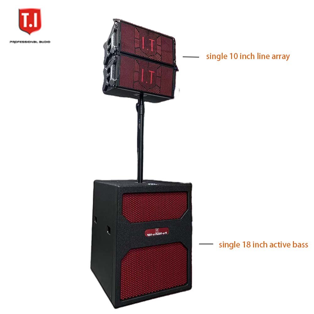 T.I Pro Audio Dual 10 inch Outdoor Passive Concert Sound Church Stage Audio Subwoofer Sound Equipment