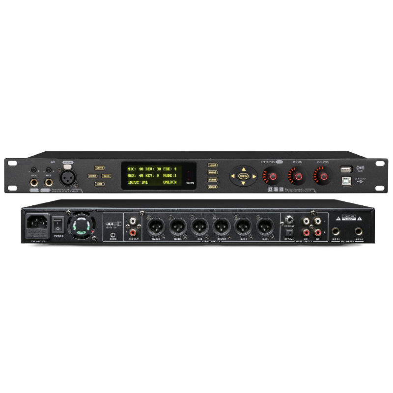A8 Built-in USB professional sound card Audio effector wifi RS232 ktv karaoke player automatic learning function Optical coaxial