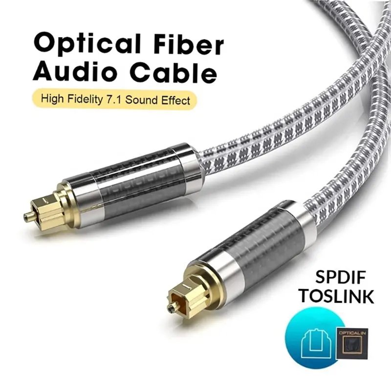 Xput Toslink cable 1M 1.5M 2M 3M 5M 10M Hifi PS4 Digital Optical Audio Toslink Cable Metal Shell For Audio Equipment