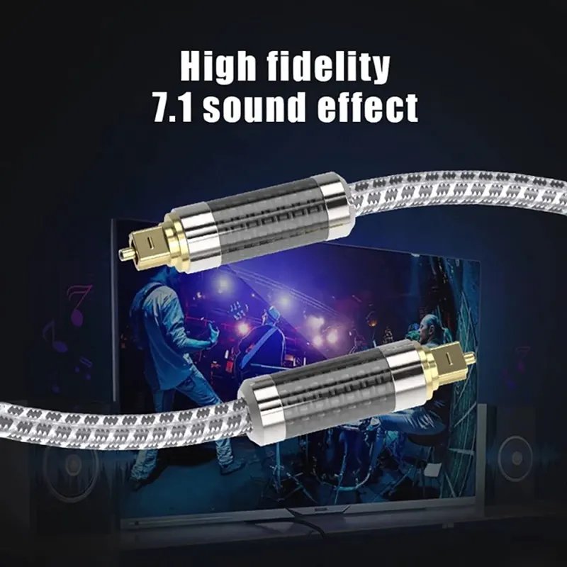 Xput Toslink cable 1M 1.5M 2M 3M 5M 10M Hifi PS4 Digital Optical Audio Toslink Cable Metal Shell For Audio Equipment