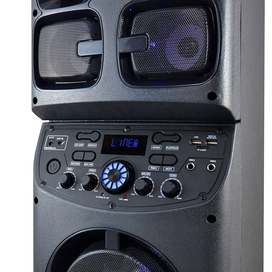 TD0655 sound equipment/amplifiers/speaker outdoor double 6.5 inch portable party dj wireless trolley speaker with wireless mic