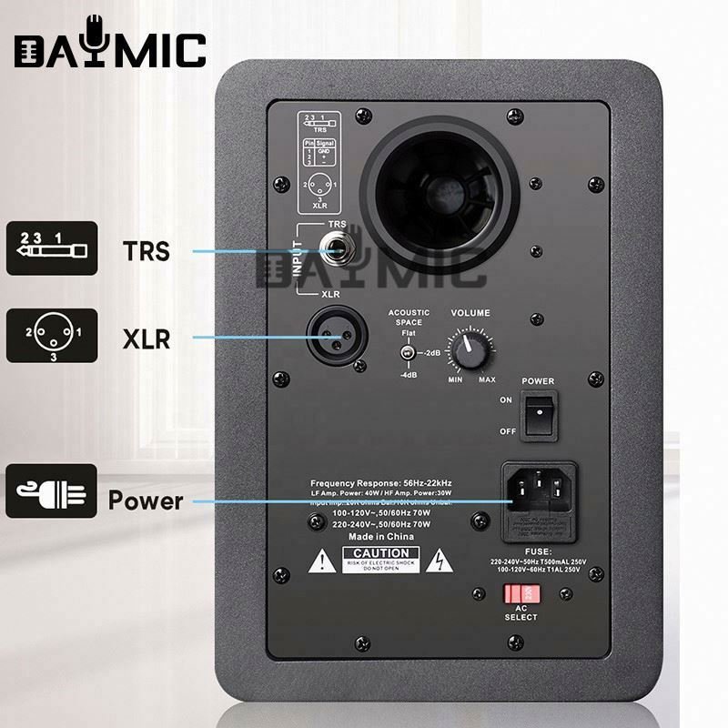 Audio Sound Equipment 5 6 8 inch Active Studio Monitor Speaker Portable DJ Studio Monitor Speaker Audio speaker