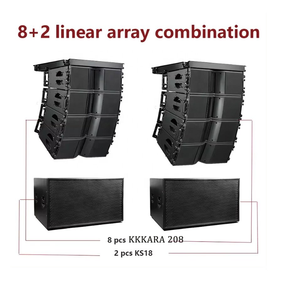 KKKARA208 Dual 8-inch active Line Array Speakers Outdoor speakers audio system sound stage speaker PA system