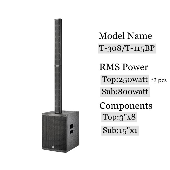 Professional CVR Audio Sound Equipment Speaker System Active Column Sound System