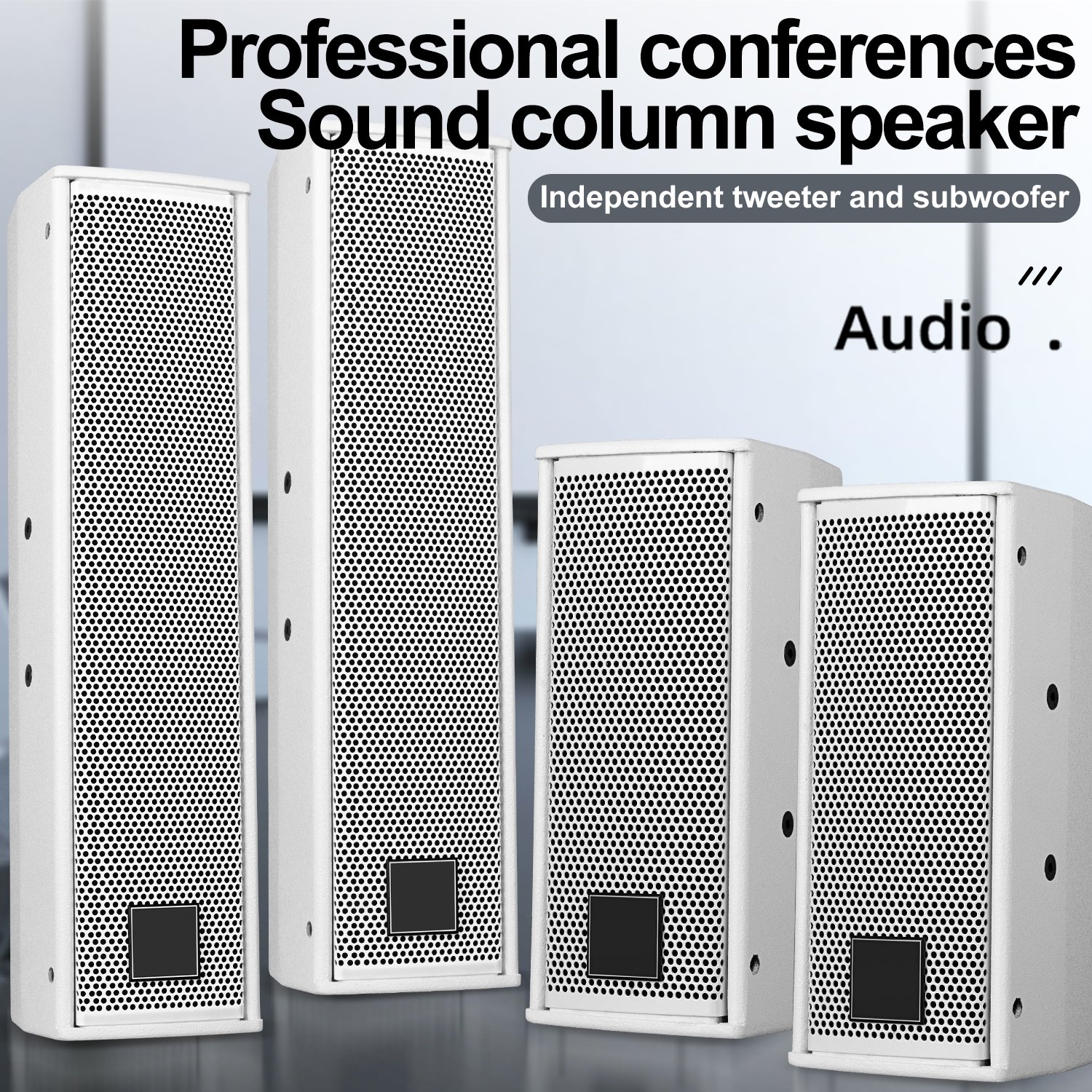 Biner DS44 Professional 150W White Column Sounds System Equipment for Conference