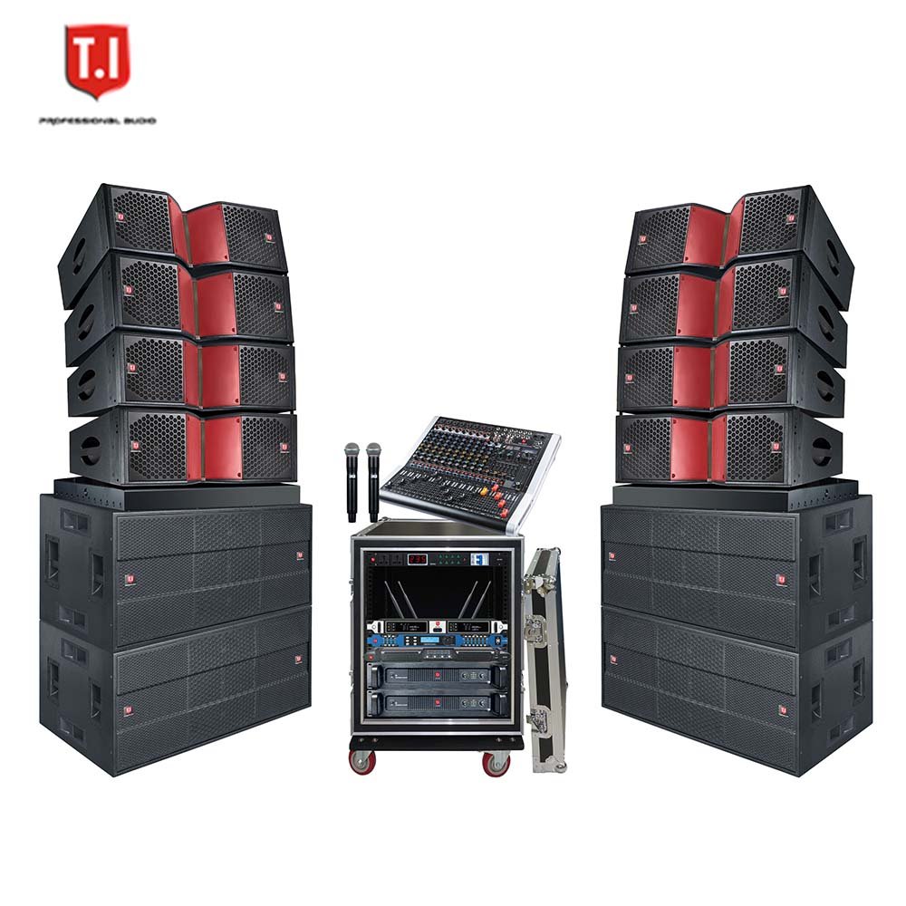 Fully set system Pro2123 dual 12 inch line array T.I PRO AUDIO professional sound equipment speakers for church
