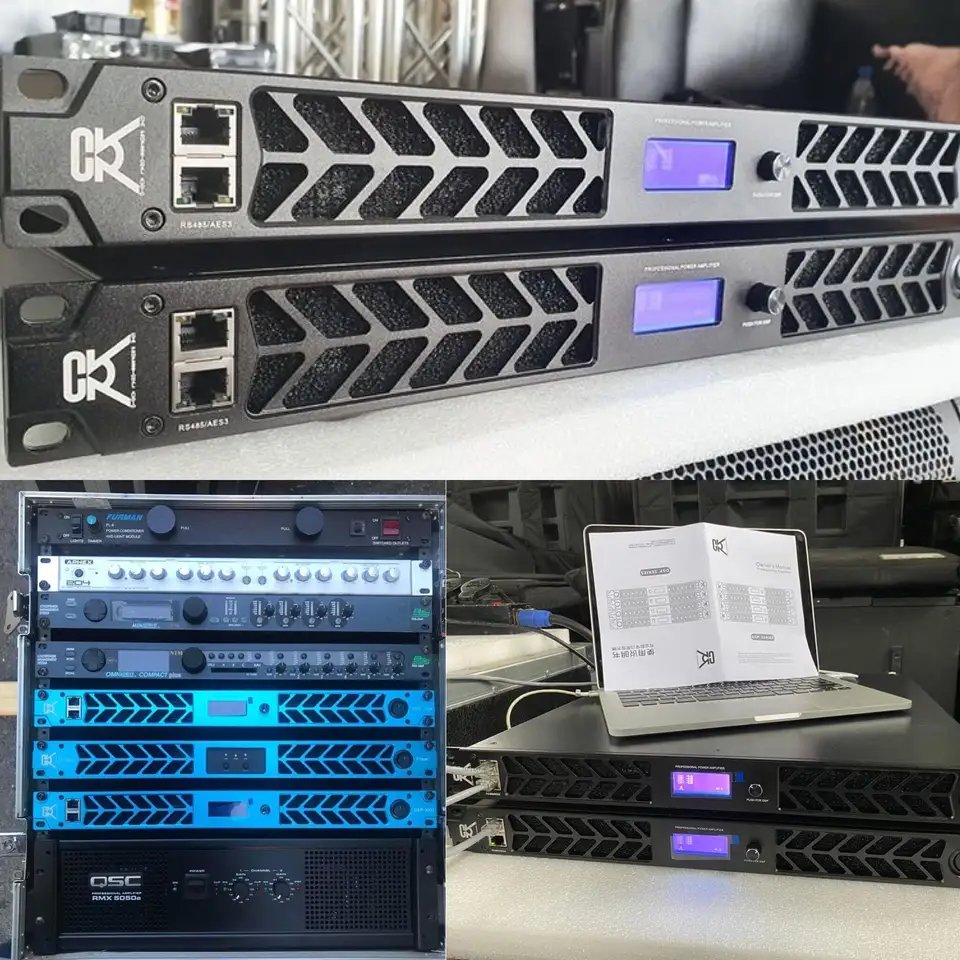 Hot Sale CVR Powerful Amplify 4 Channel Class D 1U Big Power Sound Audio Equipment Dj Party Amplifiers