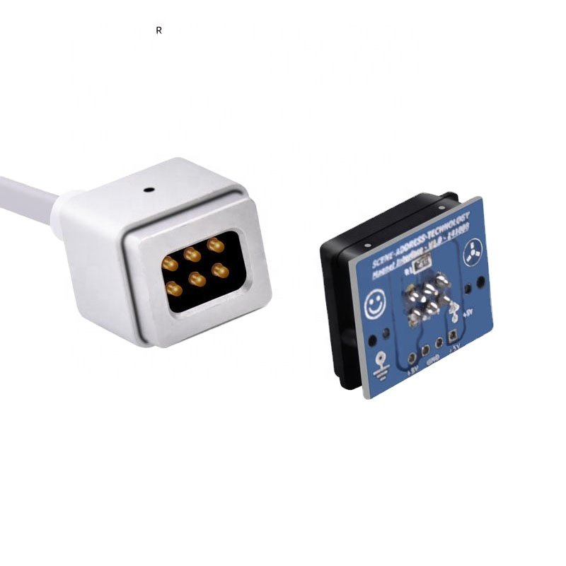 Factory custom magnetic 6 pin spring pogo pin connector for smd terminal