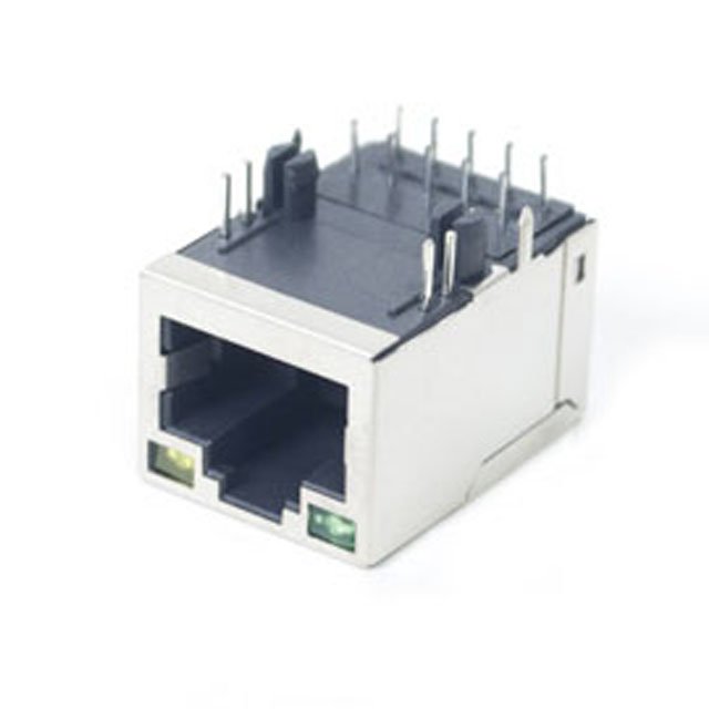 10/100 Base-t Green/yellow Led Tab Up 1 Port Poe Shielded Rj45 Female Connector