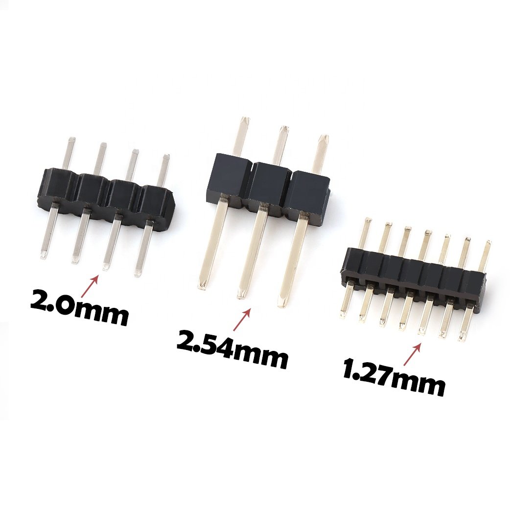Single Row 40 pin headers dual angle male 20pin gold plated Type PCB Multiple 2.54mm pin header 2.54 Pin Header connector