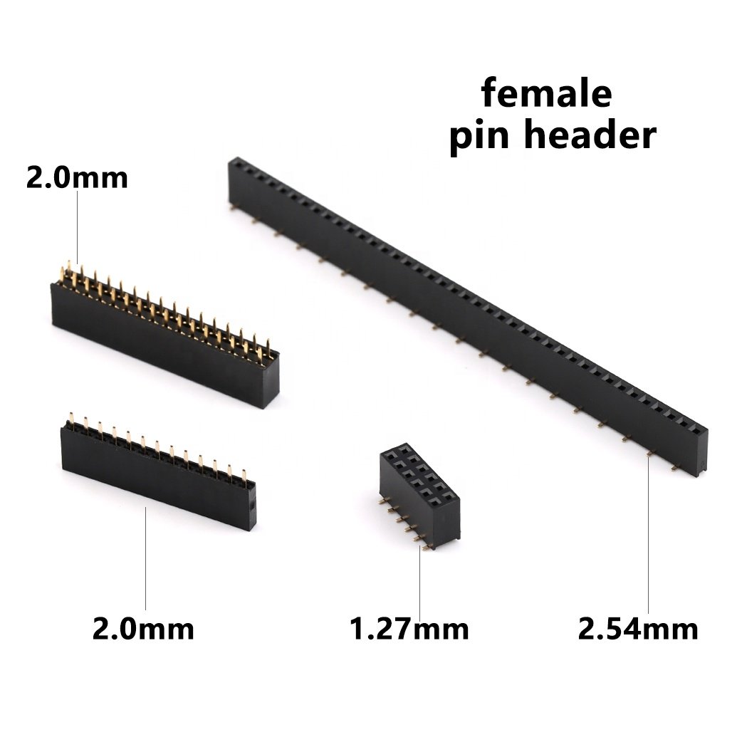 Single Row 40 pin headers dual angle male 20pin gold plated Type PCB Multiple 2.54mm pin header 2.54 Pin Header connector